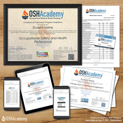 OSHAcademy PDF and Original Certificate package image.