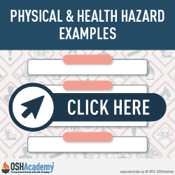 Infographic of Physical & Health Hazards
