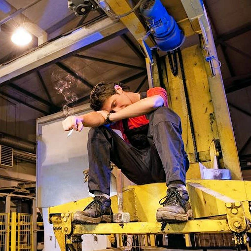 Exhausted employee taking a break