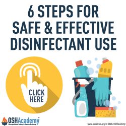 Steps for safe disinfectant use