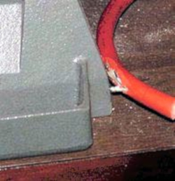 Damaged extension cord