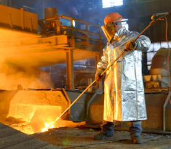 employee working with extreme heat