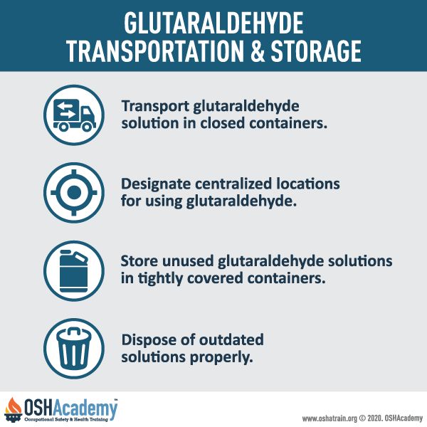 glutaraldehyde transportation and storage