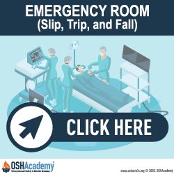potential slip, trip, and fall hazards in the emergency room