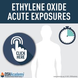List of ethylene oxide acute exposure symptoms infographic