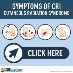 symptoms of Cutaneous Radiation Injury infographic