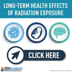 Long-term health effects of radiation exposure infographic