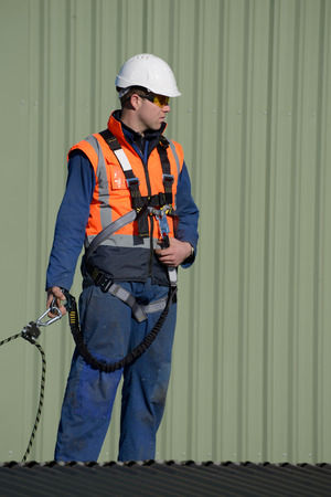 Construction worker with PPE
