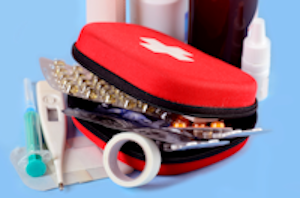 prepared and stocked first aid kit