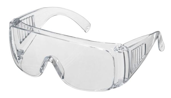 Clear safety glasses with side shields