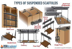 Infographic showing types of scaffold.