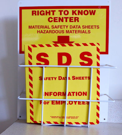 Central location for storage of Safety Data Sheets