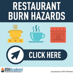 Infographic showing restaurant burn hazards