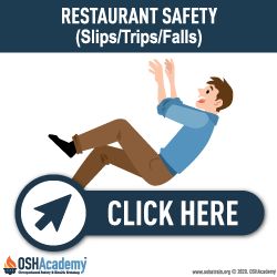 Infographic for Restaurant Safety slips, trips, and falls