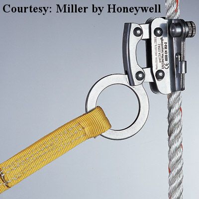 This rope grab allows workers to move up and down a lifeline