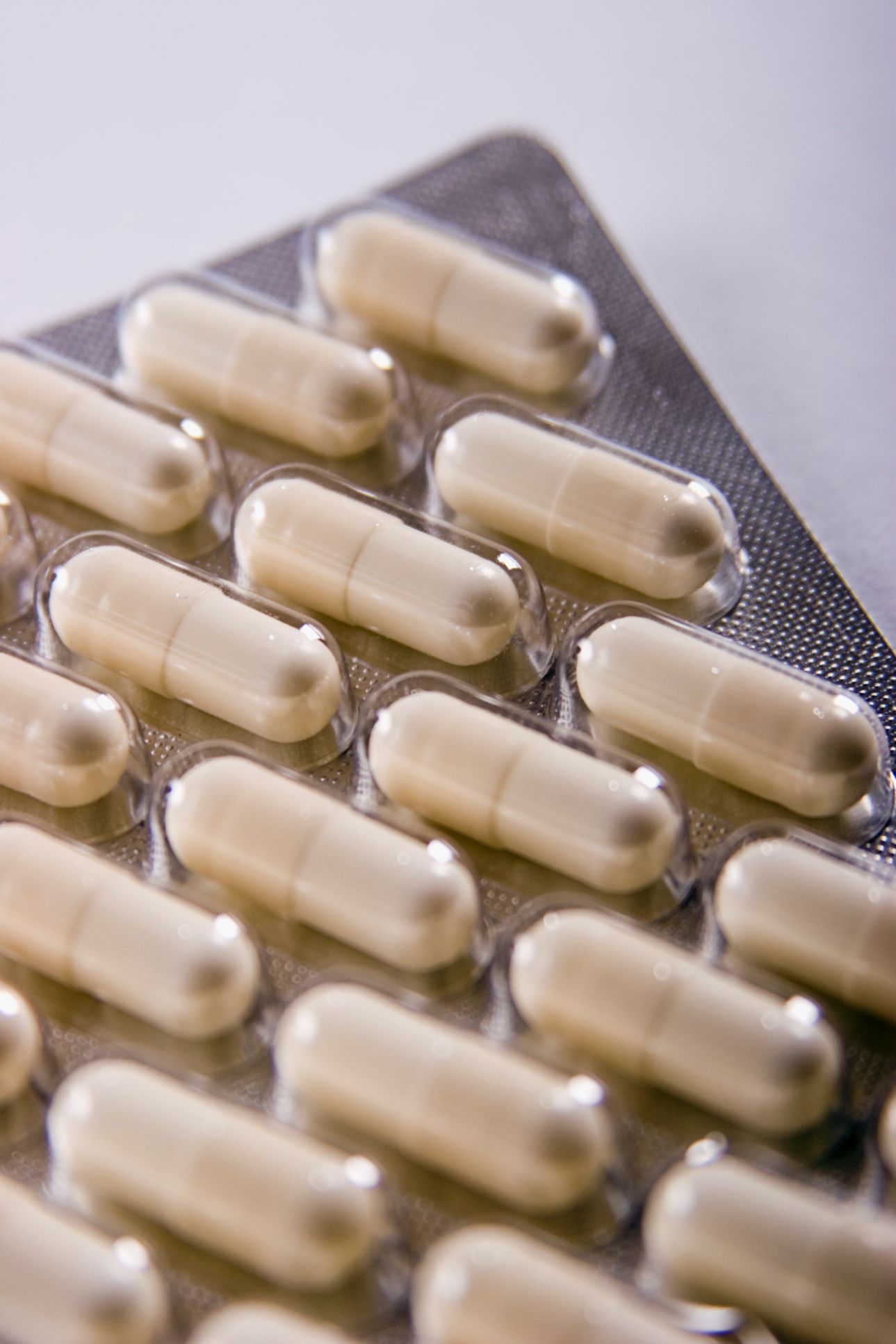 Medicine in capsules in protected covering