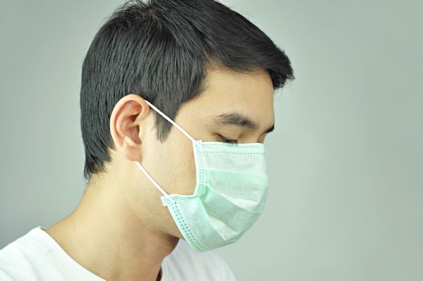 Person with a facemask