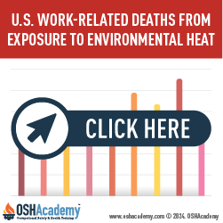 Work Related Environmental Heat Exposure Death Chart 2013 - 2021