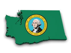 Image of the flag of the state of Washington.