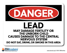 lead warning sign