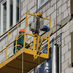 suspended scaffolding are platforms suspended by ropes