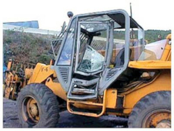 partially crushed Powered industrial truck
