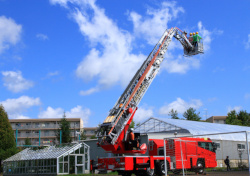 aerial ladder on a ladder truck