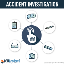 Infographic showing methods used for accident investigation