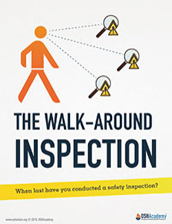 Infographic encouraging The walk-around inspection