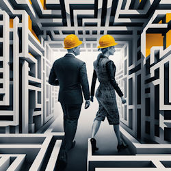 Workers in a maze