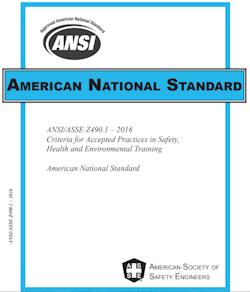 Cover of the ANSI Z490 manual
