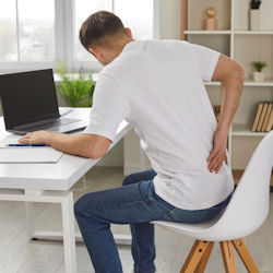 worker with back pain
