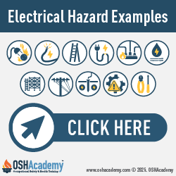 infographic showing examples of electrical hazards