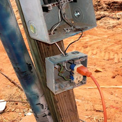 electrical box with many hazards