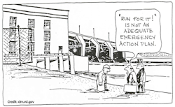 Cartoon about Adequate Emergency Action Plan