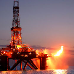 Oil platform fires require special extinguishing products. 