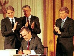 President Nixon signing the Clean Air Act.