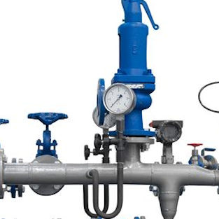 Image of pipes, valves, and meter.
