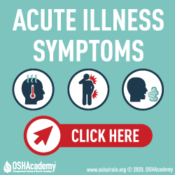 Infographic about acute illness symptoms