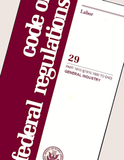 Cover of OSHA CFR 29 Book.