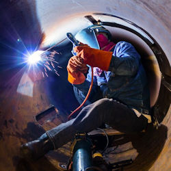 welder in a confined space