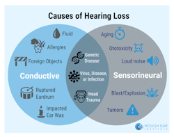 Infographic about causes of hearing loss