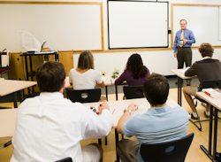 classroom training about hearing protection