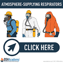 Infographic about atmosphere-supplying respirators