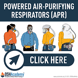 Infographic about powered air-purifying respirators (APR)