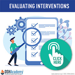 Infographic about evaluating interventions.