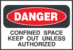 Danger Confined Space sign