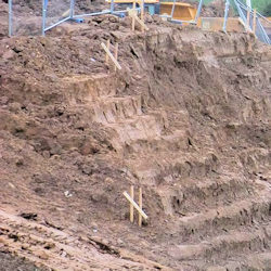 Collapsed benching caused by Type C soil