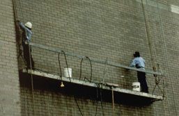 Two workers on a suspended Two-Point Scaffold