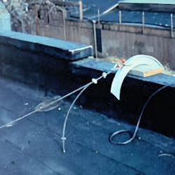 A parapet hook tieback.